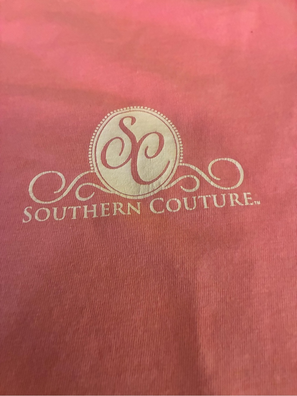 Pre-owned Southern Couture Pink Short Sleeve Tee - 'Love Is A Four Legged Word'